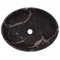 Black & Gold Honed Oval Basin Marble 2933