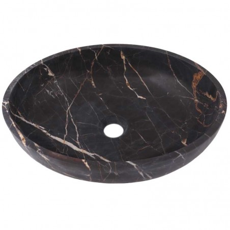 Black & Gold Honed Oval Basin Marble 2999