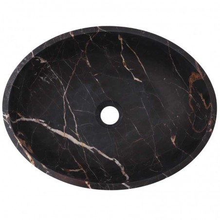 Black & Gold Honed Oval Basin Marble 2999