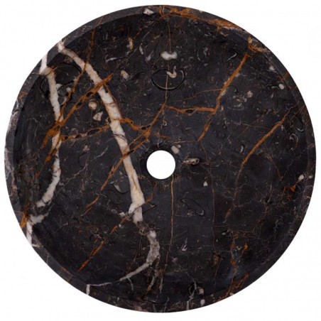 Black & Gold Honed Round Basin Marble 3005