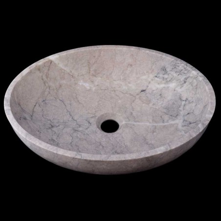 Bianca Perla Honed Oval Basin Limestone 3094
