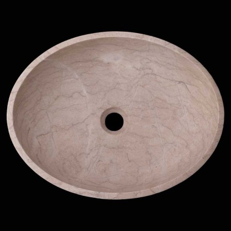 Bianca Perla Honed Oval Basin Limestone 3097