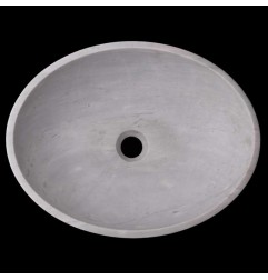 Persian White Honed Oval Basin Marble 3104