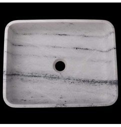 Persian White Honed Rectangle Basin Marble 3055