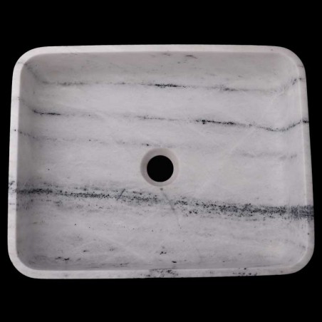 Persian White Honed Rectangle Basin Marble 3055