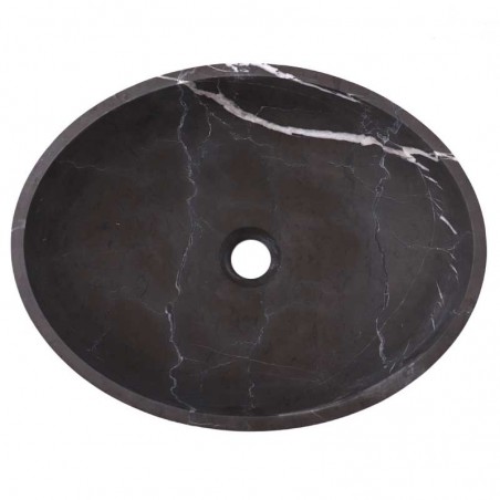 Pietra Grey Honed Oval Basin Limestone 3089