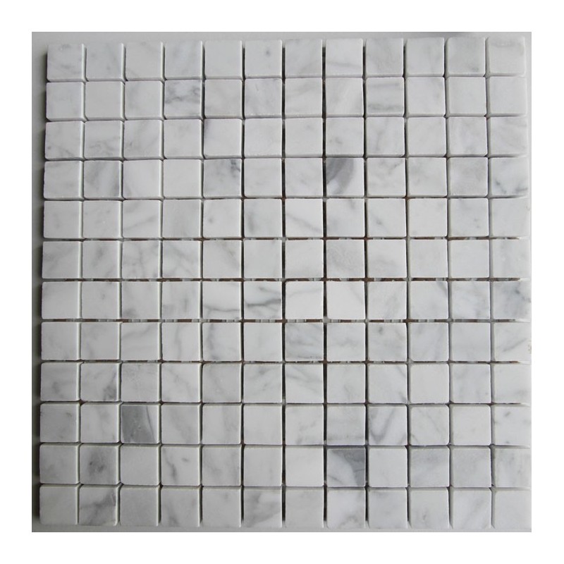 Carrara Square Honed Marble Mosaic Tiles 23x23