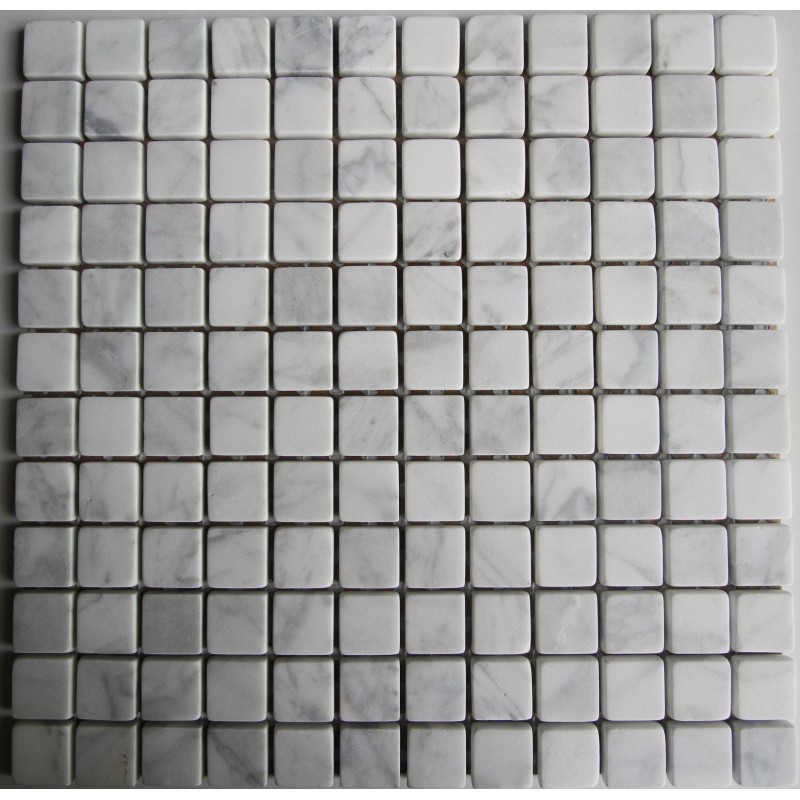 Carrara Tumbled Marble Mosaic Tiles 23x23