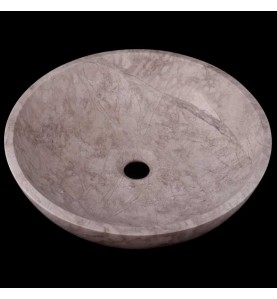 Bianca Perla Honed Round Basin Limestone 3266