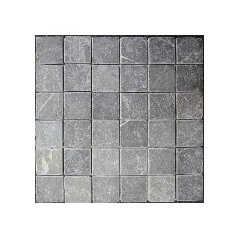 Pietra Grey Tumbled Limestone Mosaic Tiles 50x50