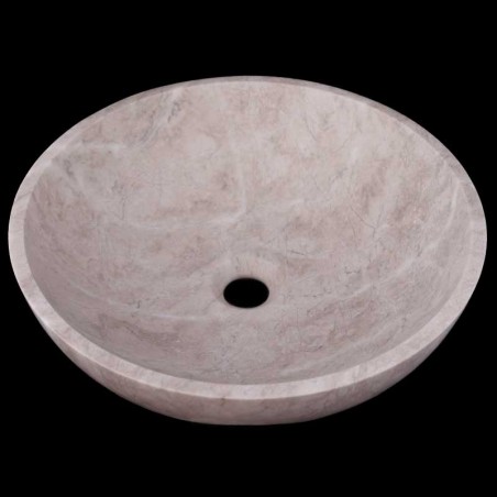 Bianca Perla Honed Round Basin Limestone 3267