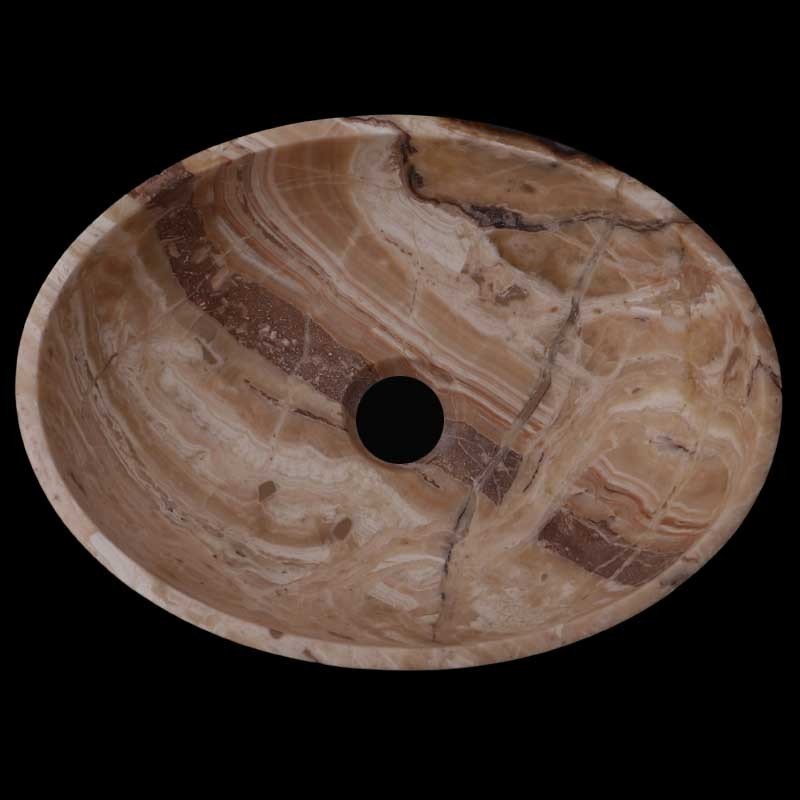 White Tiger Onyx Honed Oval Basin 3289