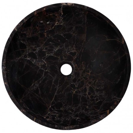 Black & Gold Honed Round Basin Marble 3003
