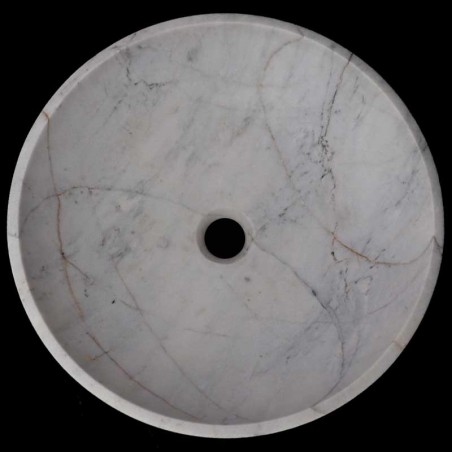 Persian White Honed Round Basin Marble 2975