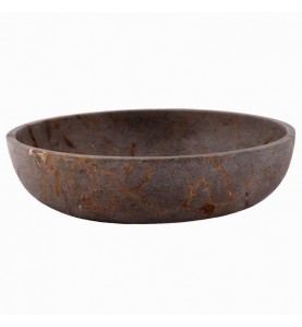 Black & Gold Honed Oval Basin Marble 2987