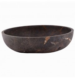 Grey & Gold Honed Oval Basin Marble 2988