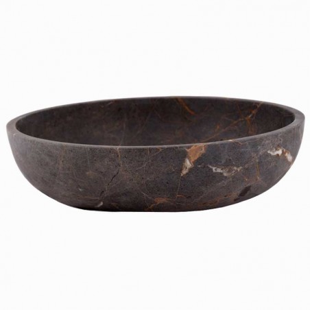 Grey & Gold Honed Oval Basin Marble 2988