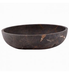 Black & Gold Honed Oval Basin Marble 2988