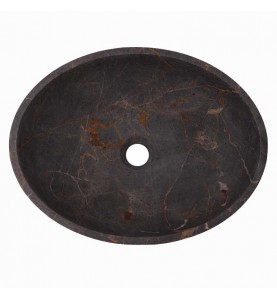 Black & Gold Honed Oval Basin Marble 2988