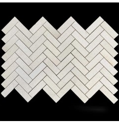 Crema Luminous Herringbone Honed Limestone Mosaic Tiles128x40