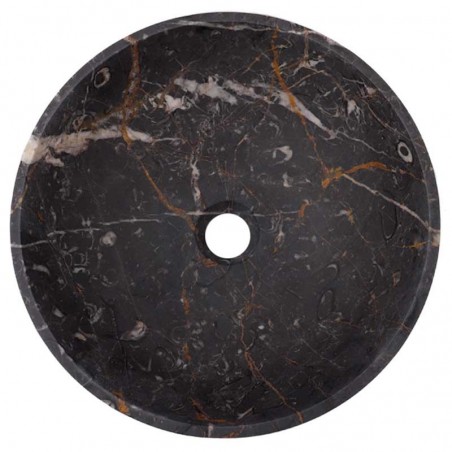Black & Gold Honed Round Basin Marble 3019