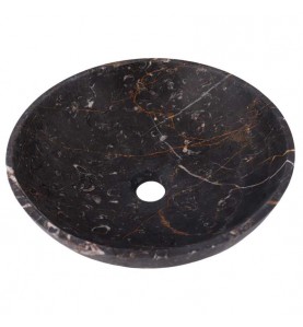 Black & Gold Honed Round Basin Marble 3022