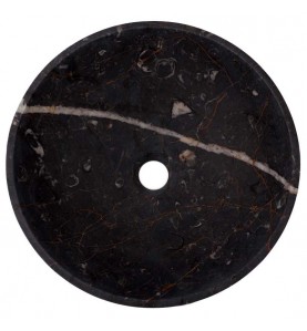 Black & Gold Honed Round Basin Marble 3026