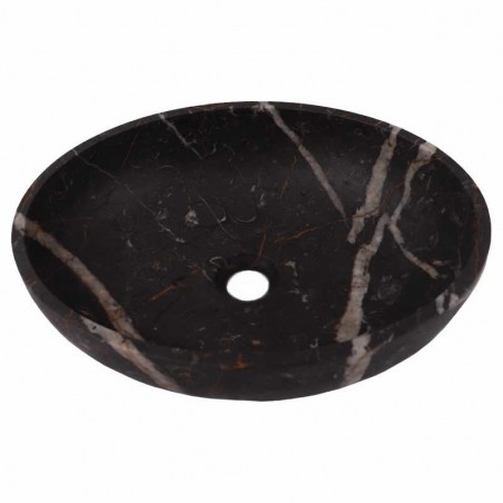 Black & Gold Honed Oval Basin Marble 2839