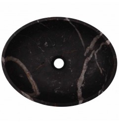 Black & Gold Honed Oval Basin Marble 2839