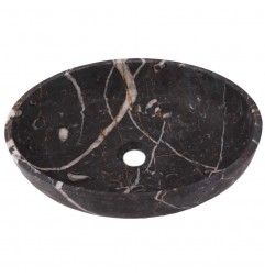 Black & Gold Honed Oval Basin Marble 2935