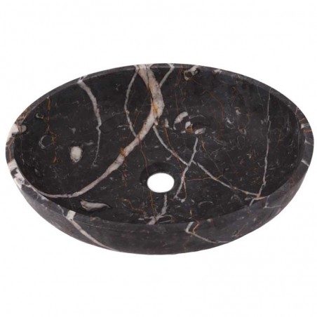 Black & Gold Honed Oval Basin Marble 2935