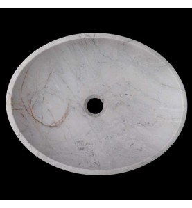 Persian White Honed Oval Basin Marble 2980