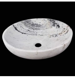 Persian White Honed Oval Basin Marble 3107
