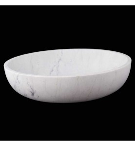 Persian White Honed Oval Basin Marble 3109