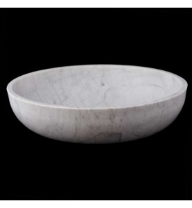 Persian White Honed Oval Basin Marble 3110