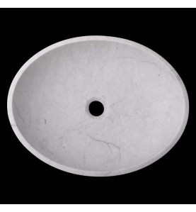 Persian White Honed Oval Basin Marble 3111