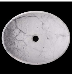 Persian White Honed Oval Basin Marble 3114