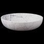 Persian White Honed Oval Basin Marble 3114