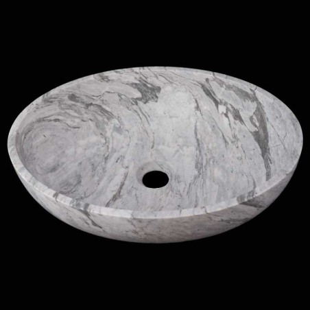 Persian White Honed Oval Basin Marble 3117