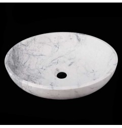 Persian White Honed Oval Basin Marble 3118