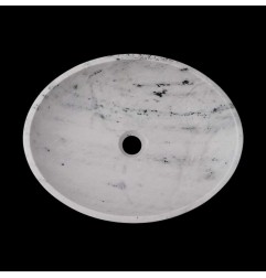 Persian White Honed Oval Basin Marble 3241