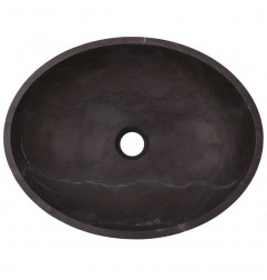 Pietra Grey Honed Oval Basin Limestone 3314