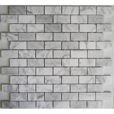 Carrara Brickbond Mosaic|Honed