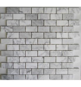 Carrara Brickbond Mosaic|Honed