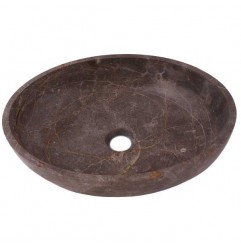 Grey & Gold Honed Oval Basin Marble 3326