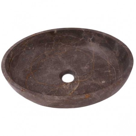 Grey & Gold Honed Oval Basin Marble 3326