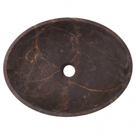 Grey & Gold Honed Oval Basin Marble 3327