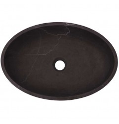 Pietra Grey Honed Oval Basin Limestone 3393