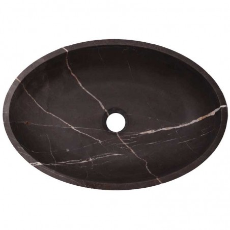 Pietra Grey Honed Oval Basin Limestone 3359