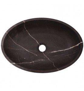 Pietra Grey Honed Oval Basin Limestone 3359